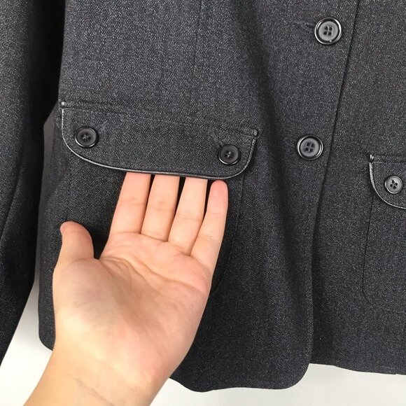 Timeless Neutral Haggar Black Single Breasted Blazer jacket Women  Size 8 - Picture 7 of 15